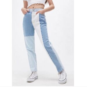 PacSun Patch Mom Jeans Slim Cigarette Style Cotton Skater Boho Y2K Size 26